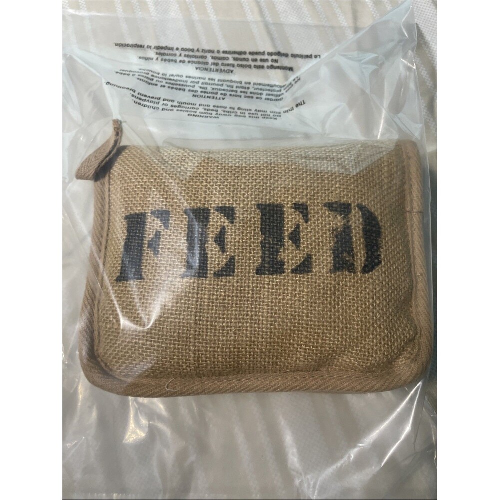 Feed 100 Children of the World Convertible Re-Usable Cotton Tote Burlap Bag